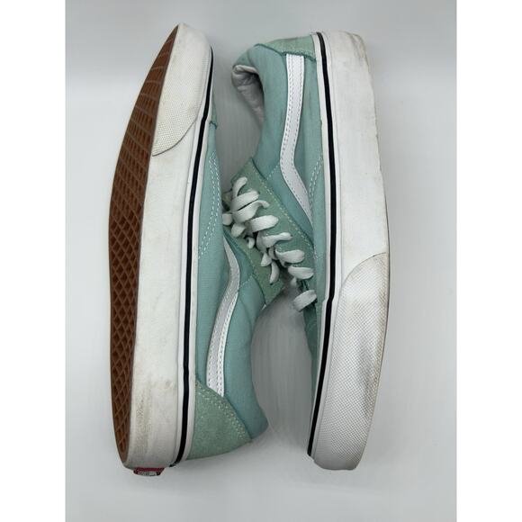 Vans Old Skool Men’s 8.5 Light Teal Suede Canvas Skate Shoes Classic Low Top - Picture 5 of 6